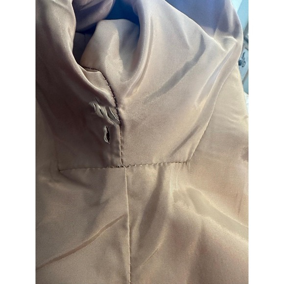 Arthur Norgard Birch Creek Vintage Leather Trench Coat Womens Beige Long - Picture 8 of 10